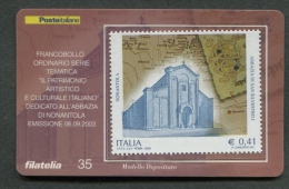 ITALIA TESSERA FILATELICA 2003 - ABBAZIA DI NONANTOLA MODENA - 071 - Philatelic Cards