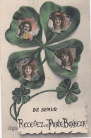 SEMUR, Porte-bonheur, Trefle, Cachet Ambulant 1911 - Semur