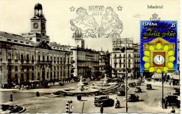 " El Reloj De La Puerta Del Sol De Madrid Y La Tradición De Las 12 Uvas Del Fin De Año " Carte Maximum Novedad - Horlogerie