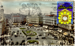 " El Reloj De La Puerta Del Sol De Madrid Y La Tradición De Las 12 Uvas Del Fin De Año " Carte Maximum Novedad - Horlogerie