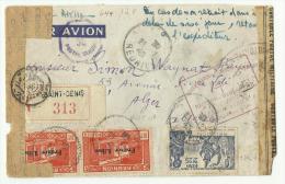 1943 France Libre + Cachet: Réouverture Ligne Aérienne Sur Lettre Recommandé Pour Alger - Covers & Documents