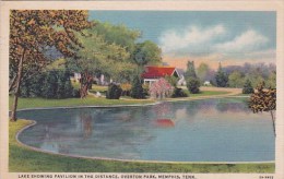 Lake Showing Pavilion In The Distance Overton Park Memphis Tennessee 1933 - Memphis