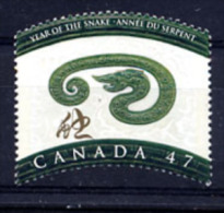 CANADA 2001, ANNEE DU SERPENT, 1 Valeur, Neuf / Mint. R1403 - Astrologie