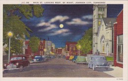Main Saint Looking West By Night Johnson City Tennessee - Johnson City