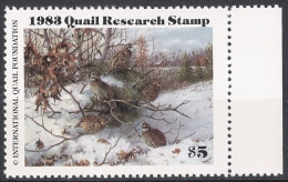 Quail Research Stamp 1983 ** MNH Vogel Birds - Duck Stamps