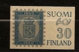 Finlande Finland 1960 N° 492 ** Philatelie, Exposition, Centenaire Du Timbre, Timbre Sur Timbre, Blason, Croix, Lion - Unused Stamps