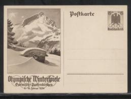 GERMANY 1936 THIRD REICH WINTER OLYMPICS PC MINT - Estate 1936: Berlino