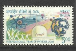 INDIA, 2005,  Einstein, Year Of Physics, MNH, (**) - Neufs