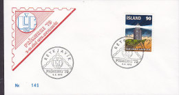 Iceland Sonderstempel REYKJAVIK 1979 Cover Brief Stamp Exhibition Lighthouse Leuchturm Pfare Stamp - Lettres & Documents