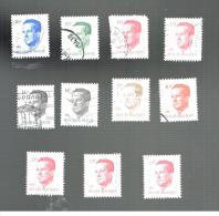 Baudouin Type Velghe (différents Timbres Non Oblitérés Et Oblitérés) - 1981-1990 Velghe