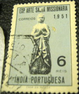 Portuguese India 1953 Virgin Missonary Art 6r - Used - India Portuguesa