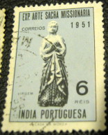 Portuguese India 1953 Virgin Missonary Art 6r - Used - Portugees-Indië