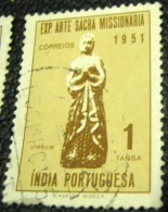 Portuguese India 1953 Virgin Missonary Art 1T - Used - Portugiesisch-Indien