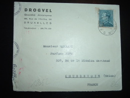 LETTRE TP 1F75 OBL.. ?6-5-42 + CENSURE POUR COURBEVOIE (92 HAUTS DE SEINE) FRANCE - Brieven En Documenten