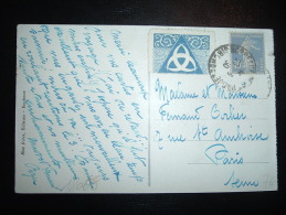 CP TP SEMEUSE 40C + FRAGMENT DE VIGNETTE BLEUE OBL. 28-6-30 BORDEAUX ST PROJET (33 GIRONDE) - Lettres & Documents