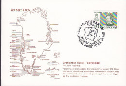 Greenland Sonderstempel GODTHÅB - NÛK 1974 Grøndlanske Børn Landkarte Map Cachet (Cz. Slania) Stamp - Cartas & Documentos