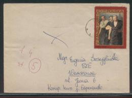 POLAND 1968 LETTER CZURYLY TO WARSAW SINGLE FRANKING V PZPR PARTY CONGRESS PAINTING COMMUNISM - Storia Postale