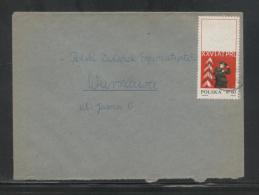 POLAND 1969 LETTER MIKOLOW TO WARSAW SINGLE FRANKING 25TH ANNIV PRIL 60GR - Covers & Documents