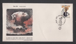 INDIA, 1991,  FDC,  World Peace, Explosion And Dove, Designed By J Das, Bombay Cancellation - Cartas & Documentos