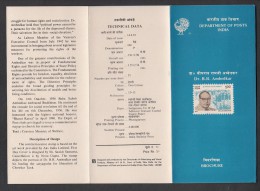 INDIA, 1991, Dr B R Ambedkar, Birth Centenary, Folder, Brochure. - Covers & Documents