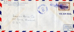 Hodnuras 1954 Cover Mailed To USA - Honduras