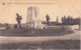 Louvain.  -  Cimetlère.  Monument D'août 1914  Et Tour De L'Abbaye Du Parc - Monuments Aux Morts