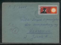 POLAND 1970 (1969) LETTER GRODKOW TO WARSAW SINGLE FRANKING 60GR 25TH ANNIV PRL - Brieven En Documenten