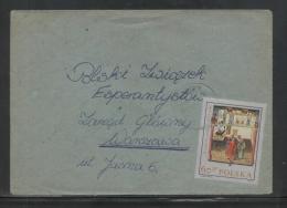 POLAND 1969 LETTER TUSZYN TO WARSAW SINGLE FRANKING POLISH MEDIEVAL ART 60GR - Lettres & Documents