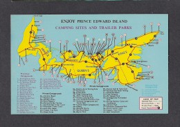 PRINCE EDWARD ISLAND - ILE DU PRINCE EDWARD - MAP OF CAMPING SITES AND TRAILER PARKS - Altri & Non Classificati