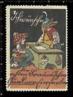 Old Original German Poster Stamp(advertising Cinderella, Reklamemarke) RabbitHase Kaninchen Lapin Egg Ei Easter Ostern - Conejos