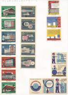 Tchécoslovaquie 20 étiquettes (Štítky Matchbox) - Hotellerie Et Industrie - Zündholzschachteletiketten