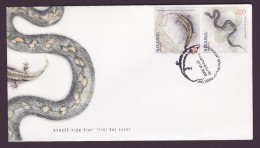 Armenia 2002, Flora And Fauna Of Armenia, Reptiles  - FDC - Serpents