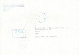 DDR Erfurt ZKD Rollenstempel Datenverarbeitungszentrum - Brieven En Documenten