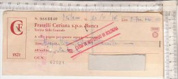 PO2716C# FRATELLI CERIANA S.p.a. BANCA - SEDE TORINO - ASSEGNO BANCARIO  1976 - [10] Assegni E Miniassegni