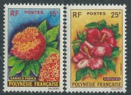 Polynésie N° 15 / 16  X Fleurs; La Paire Trace De Charnière Sinon TB - Ongebruikt