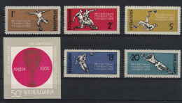 1966 Bulgarien 1633-37 Bl. 18 ** MNH Fußball Football Soccer WM Sport - 1966 – England