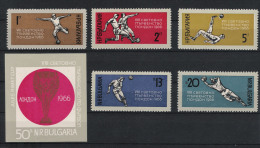 1966 Bulgarien 1633-37 Bl. 18 ** MNH Fußball Football Soccer WM Sport - 1966 – Angleterre