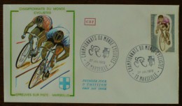 FDC 1972 - Championnats Du Monde Cyclistes - MARSEILLE - CEF - 1970-1979