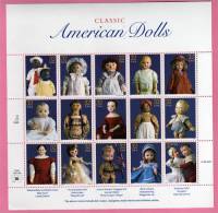 American Dolls. Feuille Complete 15 T-p Neufs ** Cote  30.00 €.   Annee 1997 - Feuilles Complètes