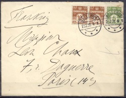 Lettre  De BALLERUP     Le 23 2 1932  Pour  PARIS  Affranchie Avec 3 Timbres - Covers & Documents
