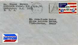 LETTRE VIA AIR MAIL PAR AVION WASHINGTON DC - Brieven En Documenten