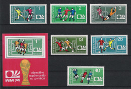 1974 Bulgarien 2326-31 Bl. 47A ** MNH Fußball Football Soccer Sport WM - 1974 – Germania Ovest