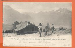 Y173,Ecovets,Dent De Morcles,Glaciers Du Trient , Dent Du Midi, 2805, Paysan, Précurseur, Circulée 1904 - Morcles