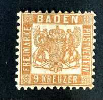 4699e  Baden  Michel #20b No Gum ~( Michel €140.00 )  Offers Welcome! - Mint