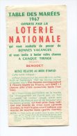 Petit Annuaire Des Marées Ancien 1967 - Benodet - Finistère - Bretagne - Loterie National - Française Des Jeux - FDJ - Europa