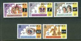 Dominica        "Silver Jubilee"       Set        SC# 521-25 Mint - Dominique (1978-...)