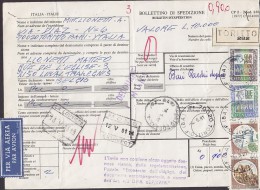 Italy Bollettino Di Spedizione Bulletin D´Expedition Via Aerea Par Avion Label TORITTO 1981 Card LEVAL Belgium - Postal Parcels