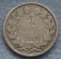 Pièce De 5 Francs " Louis Philippe " 1834 W - Argent - Altri & Non Classificati
