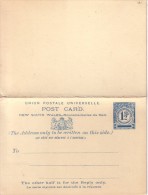 NOUVELLE GALLES DU SUD - ENTIER POSTAL NEUF AVEC REPONSE. - Lettres & Documents