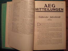 AEG MITTEILUNGEN 1935 - Techniek